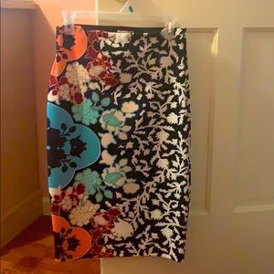Floral pencil skirt